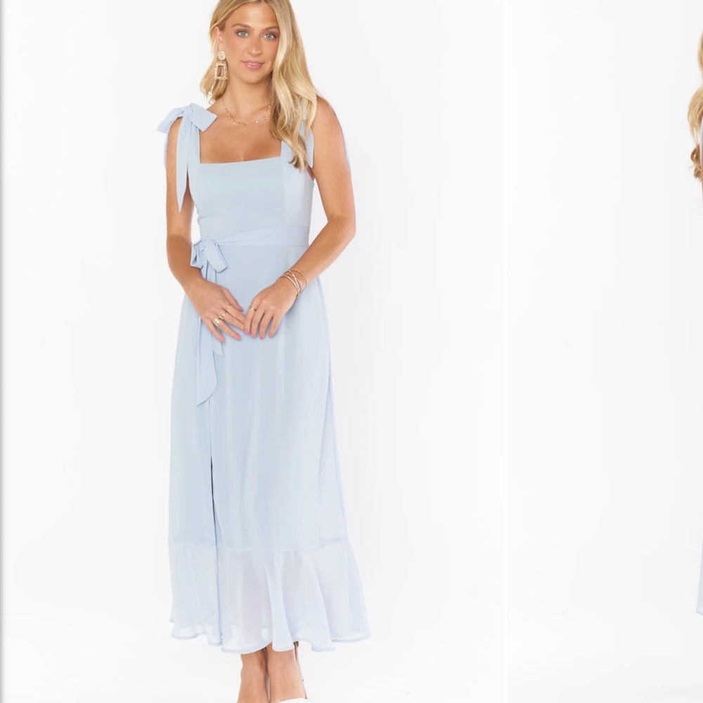 Show me your mumu Light Blue claire midi Dress